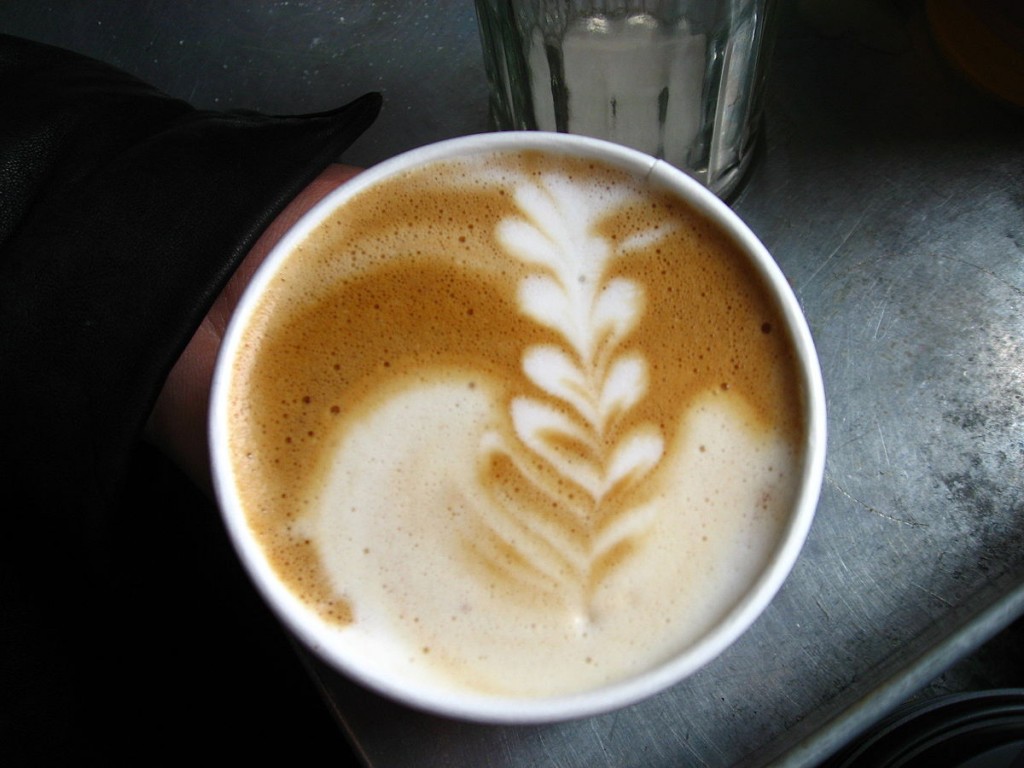 Latte art. Photo: Wikipedia.