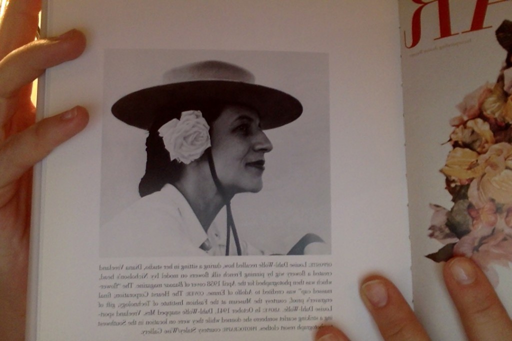 A picture of Diana Vreeland in my "Why Don't You?" book. Photo and fingers: Me
