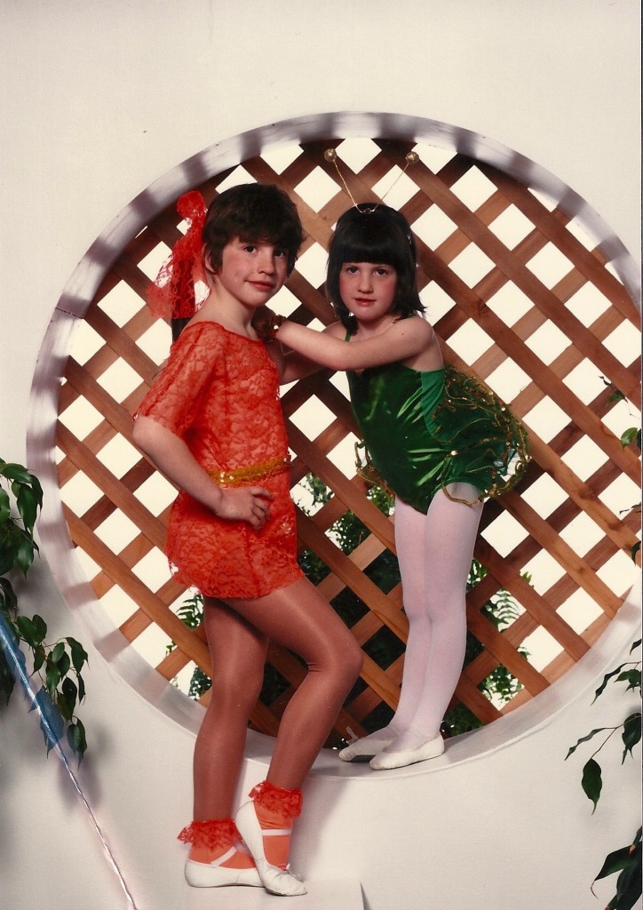 Mary Fons and Rebecca Fons, circa I'm not sure. A long time ago. Photo: Photographer at Debbie's Dance Studio.