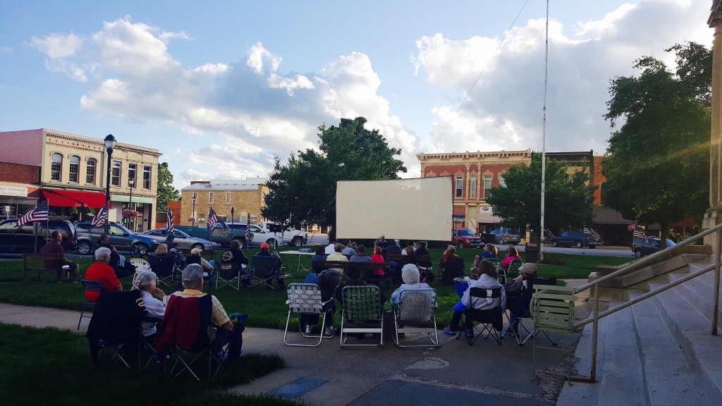 Outdoor screening of "The Searchers", Winterset, IA. Photo: Me