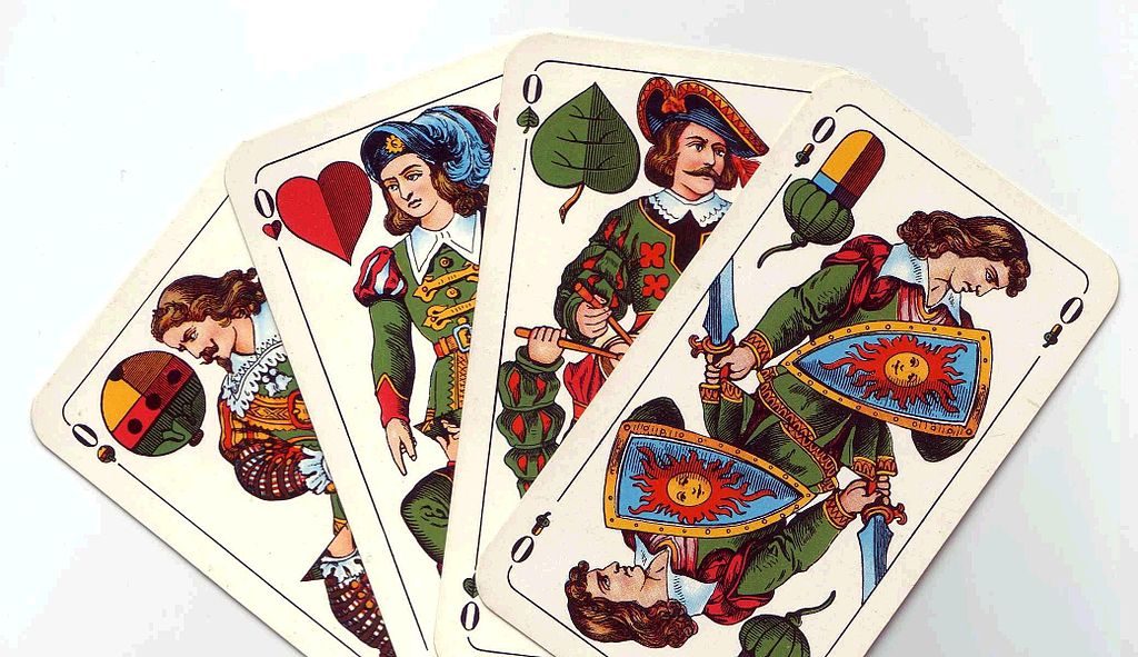 Vintage card deck (not the one we used.) Photo: Wikipedia.