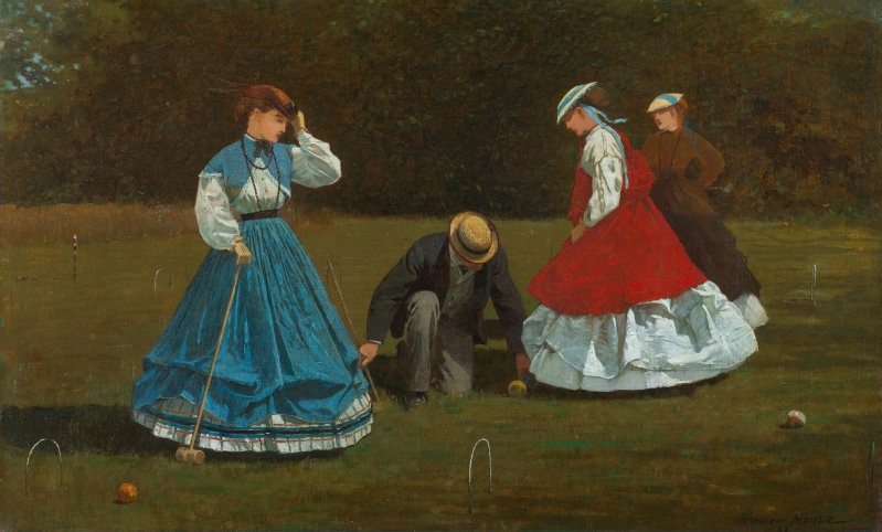 Croquet Scene, by Winslow Homer, 1866.