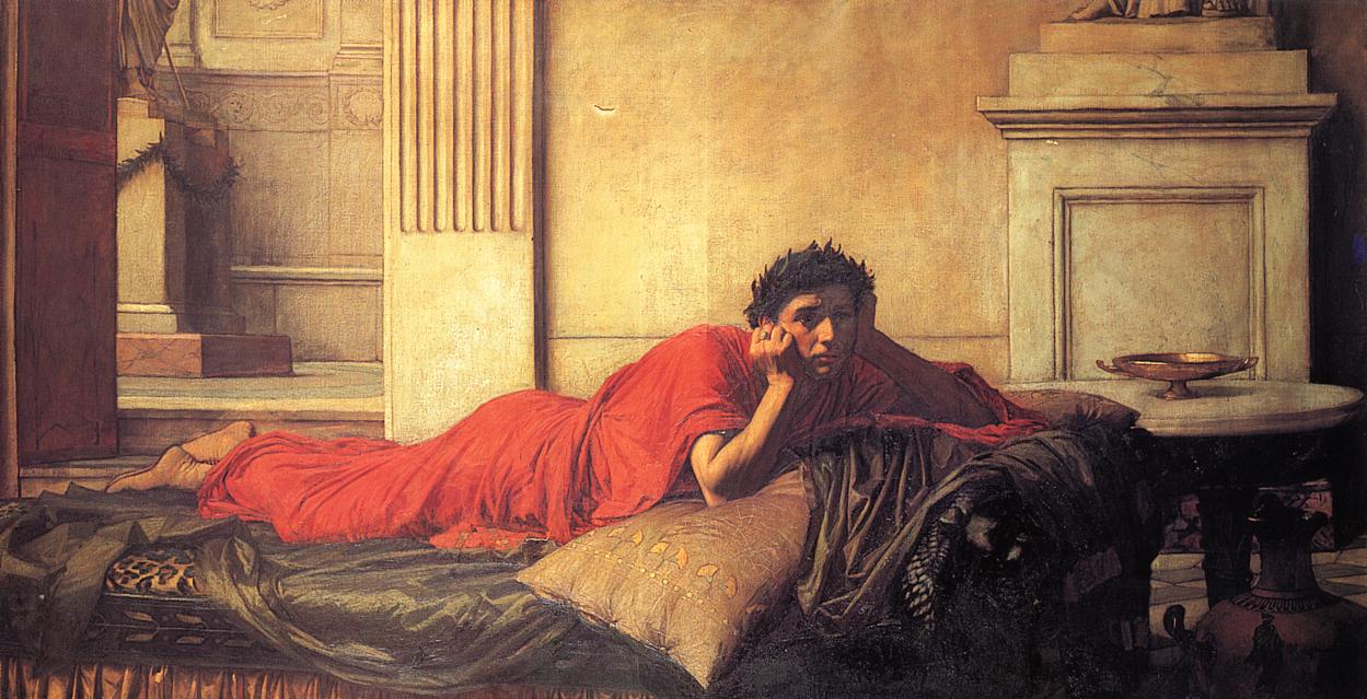 The Remorse of the Emperor Nero after the Murder of his Mother by John William Waterhouse, 1878. Image: Wikipedia.