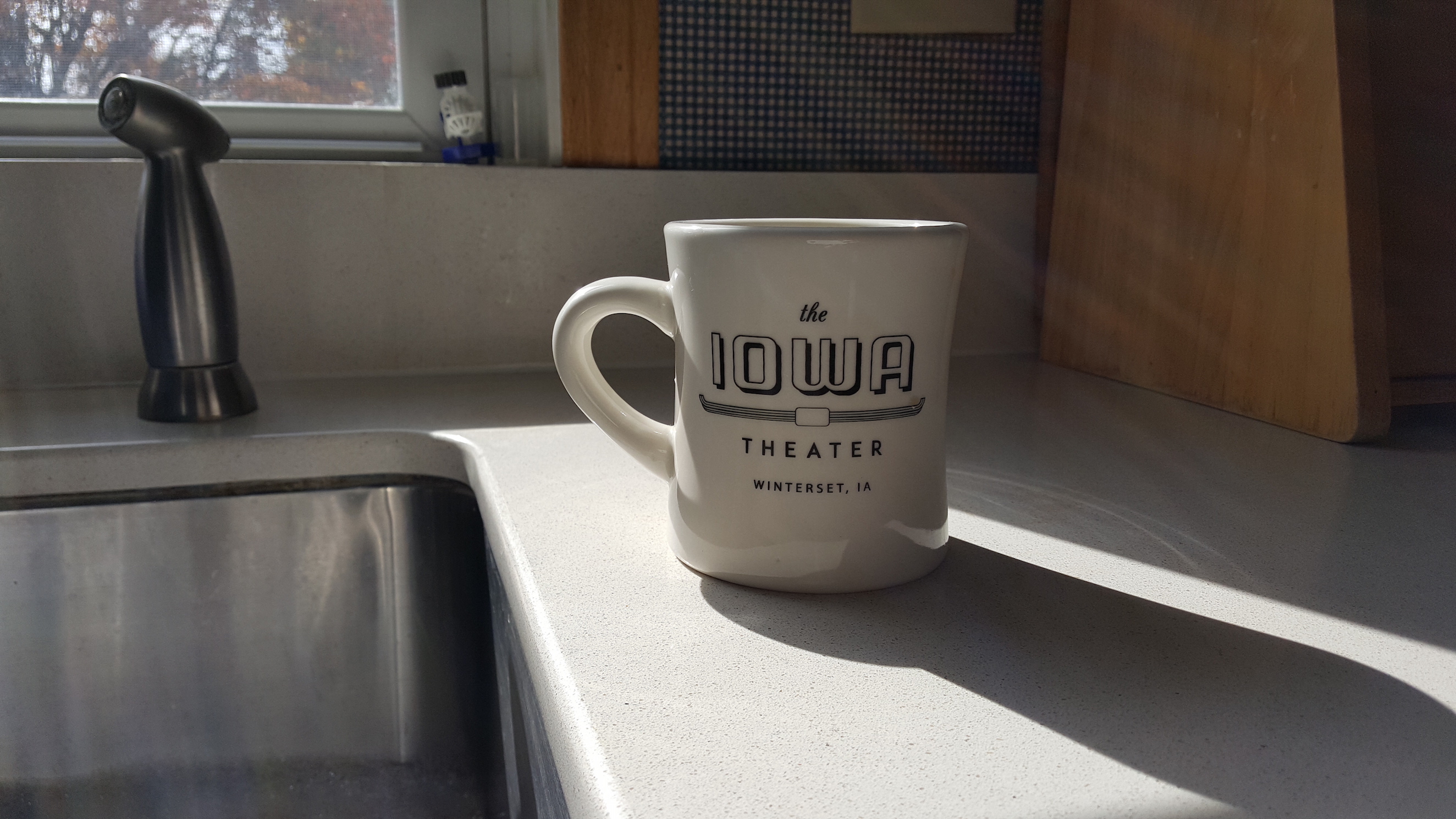That's a good-lookin' cup (atop Mom's kitchen sink in Iowa.) Photo: Me.