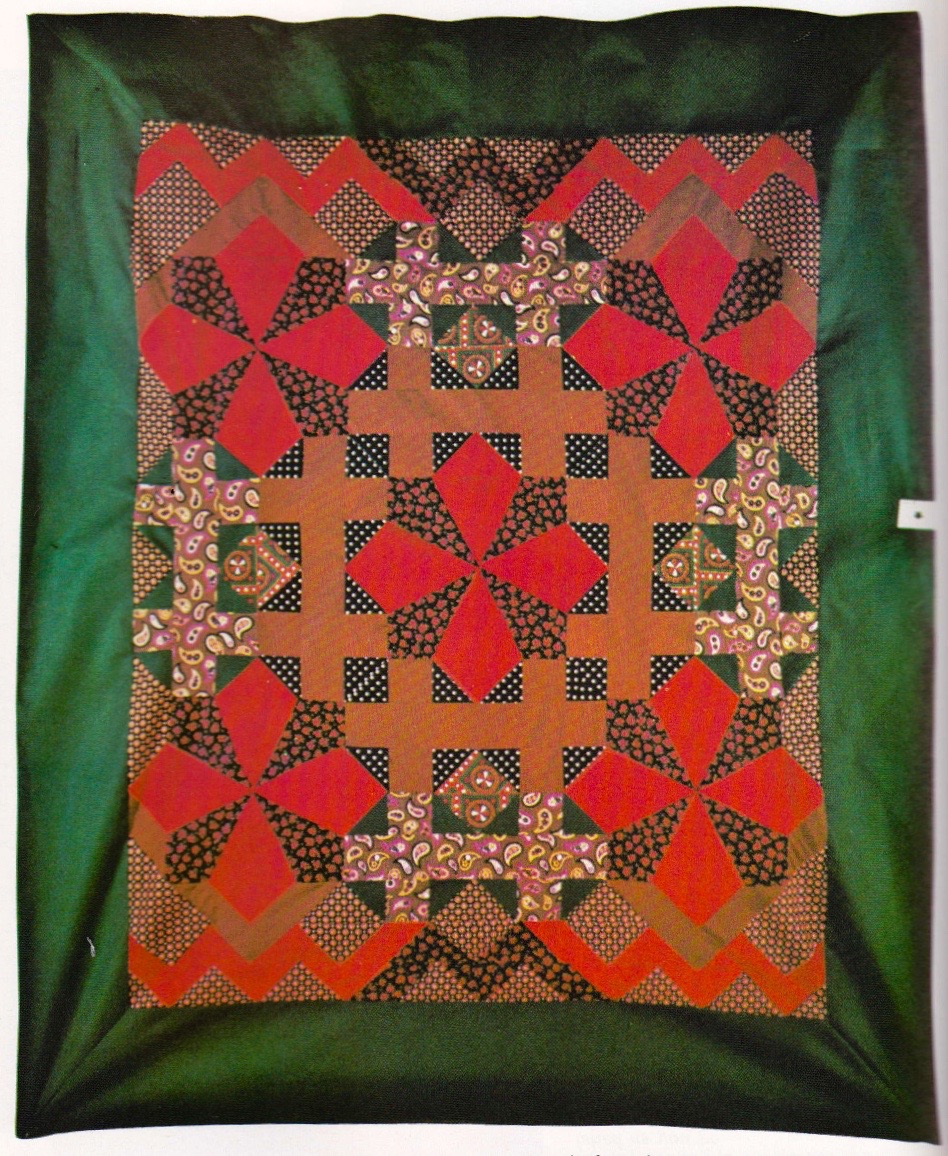 “Pieced Quilt” by Phyllis Palmer and Ann Saunderson; 85’’ by 104’’. Plate 16, Quilts & Coverlets: A Contemporary Approach, by Jean Ray Laury, 1970.