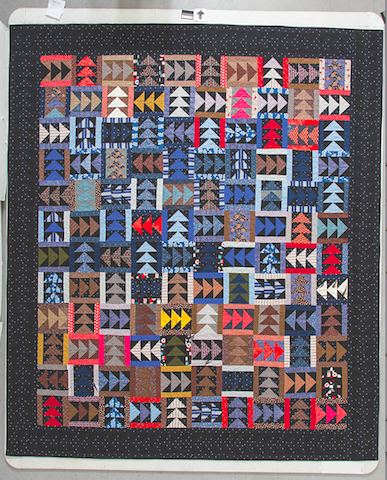 My quilt, "Northbound," 2013; this is the cover quilt for my book, "Make + Love Quilts: Scrap Quilts for the 21st Century." 