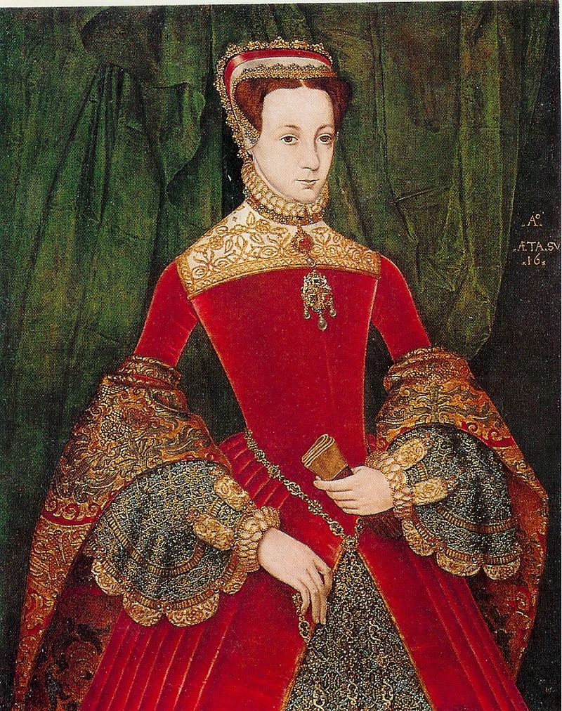Portrait of a woman, aged sixteen, previously identified as Mary Fitzalan, Duchess of Norfolk, 1565. Image: Wikipedia.