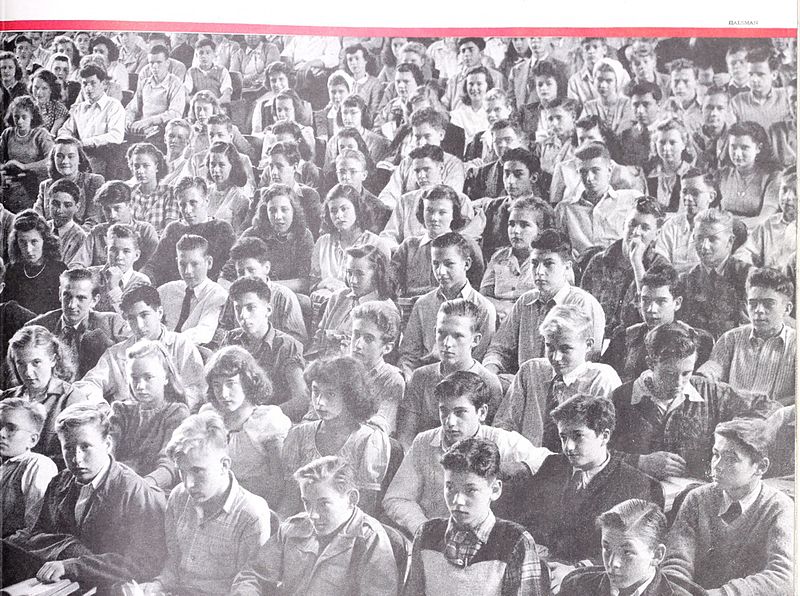 Picture of high school audience, Ladies Home Journal, 1945. Image: Wikipedia.