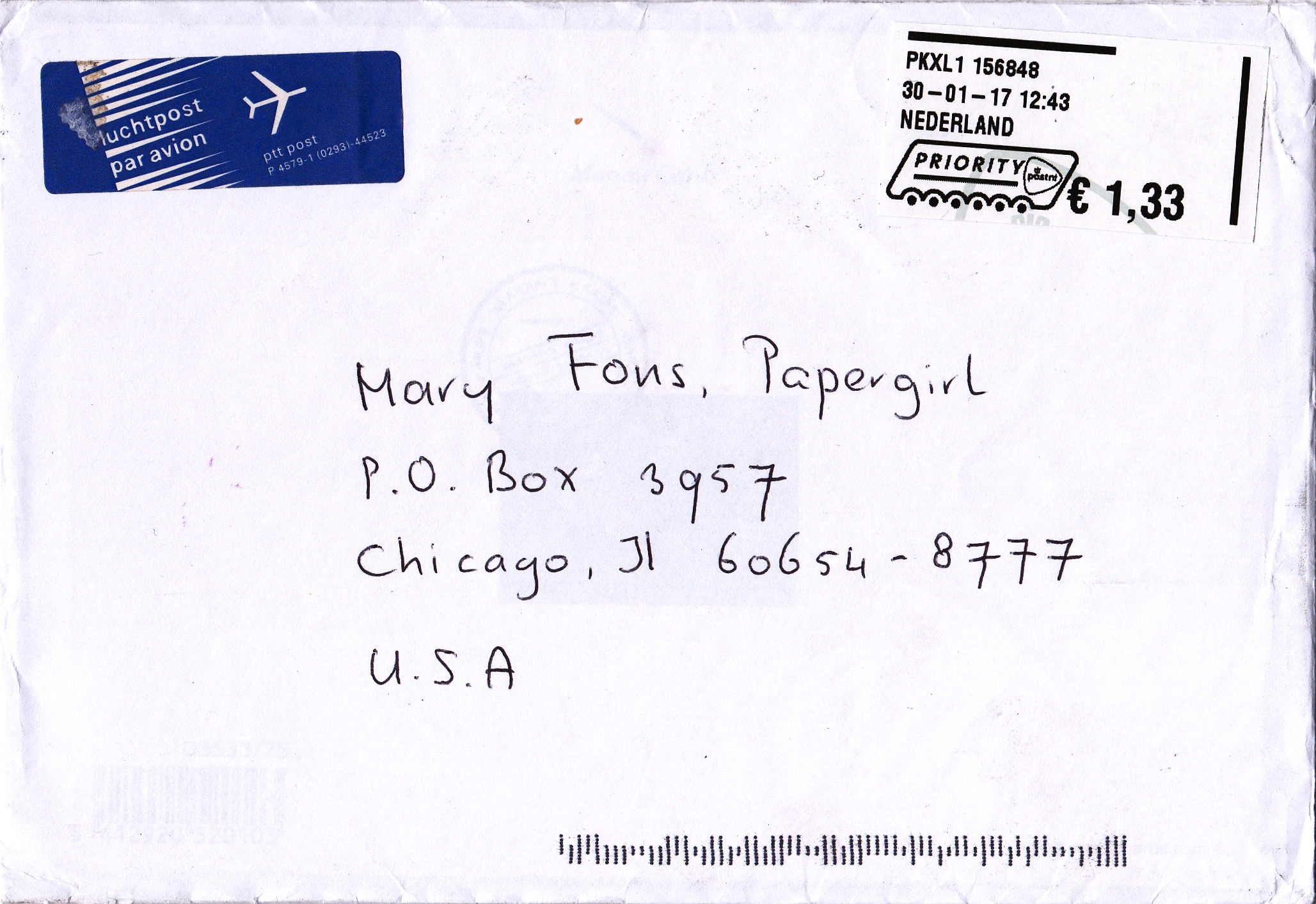 Mail from The Netherlands. How cool is that?? Letter: Marloes, Scan: Me.