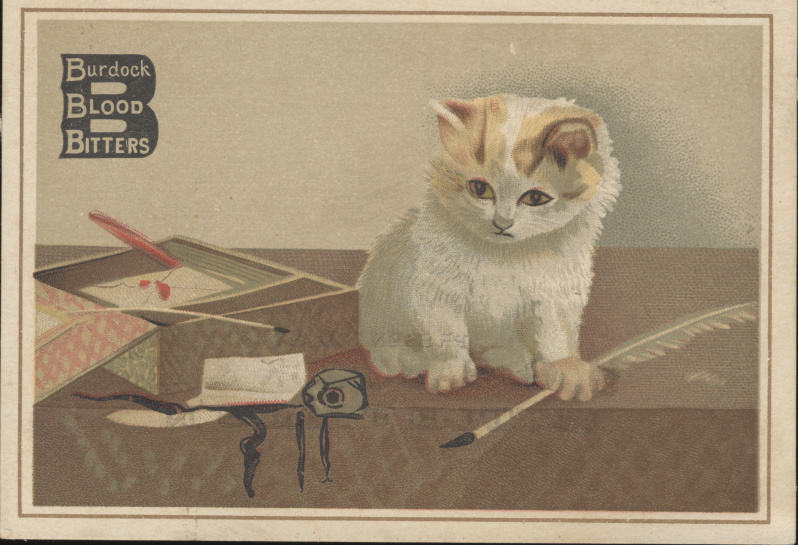 The idea here is that the little kitteh is making a list of things to do. Image: Wikipedia.