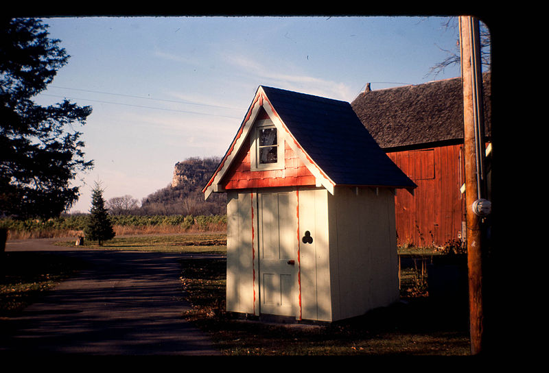 It's an outhouse! Image: Wikipedia.