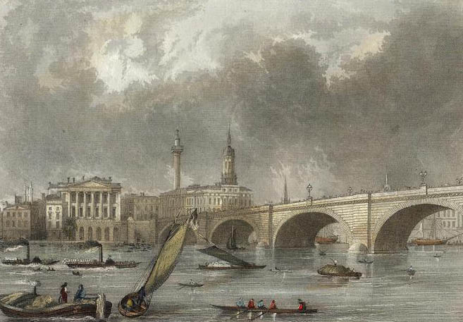 London Bridge engraving by J.Woods, 1837. Image: Wikipedia.