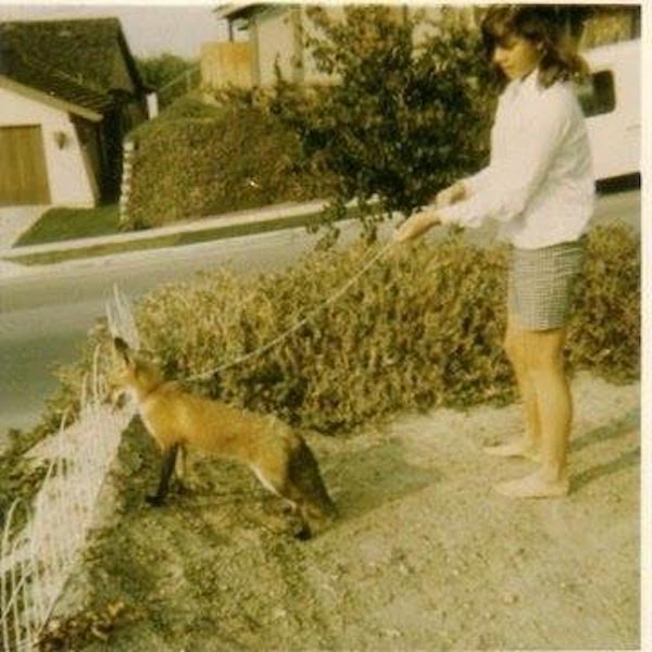 A girl and her fox. Photo: Bretta's brother, I think. 