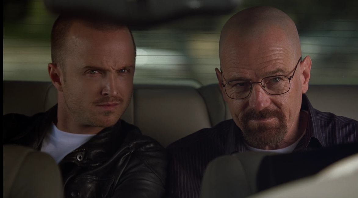 From L-R: My true love of all time, Jesse Pinkman, and the other guy. Screenshot by me, obviously.